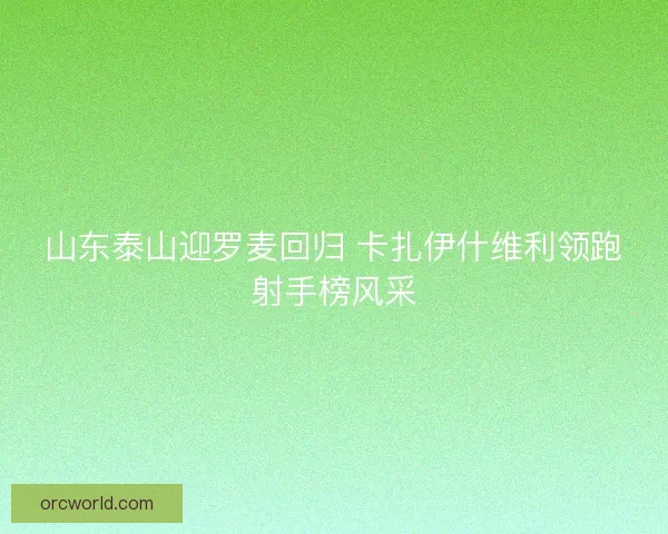 山东泰山迎罗麦回归 卡扎伊什维利领跑射手榜风采